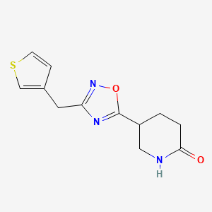 molecular formula C12H13N3O2S B6078434 5-[3-(3-thienylmethyl)-1,2,4-oxadiazol-5-yl]-2-piperidinone 