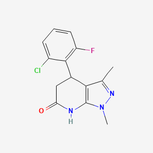 molecular formula C14H13ClFN3O B6078443 4-(2-chloro-6-fluorophenyl)-1,3-dimethyl-1,4,5,7-tetrahydro-6H-pyrazolo[3,4-b]pyridin-6-one 
