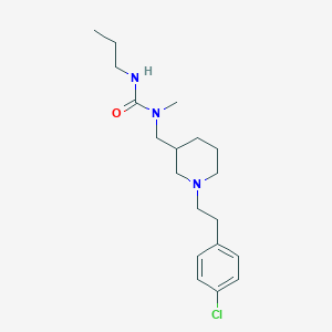 molecular formula C19H30ClN3O B6078451 N-({1-[2-(4-chlorophenyl)ethyl]-3-piperidinyl}methyl)-N-methyl-N'-propylurea 