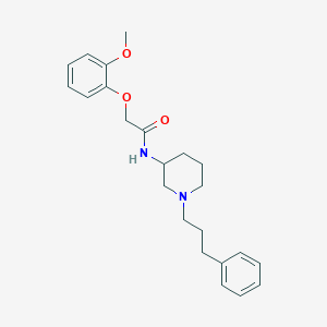 molecular formula C23H30N2O3 B6078463 2-(2-methoxyphenoxy)-N-[1-(3-phenylpropyl)-3-piperidinyl]acetamide 