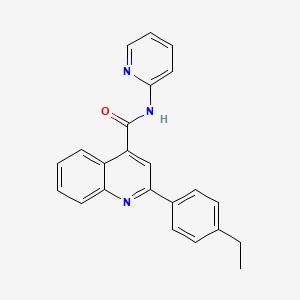 2-(4-ethylphenyl)-N-2-pyridinyl-4-quinolinecarboxamide