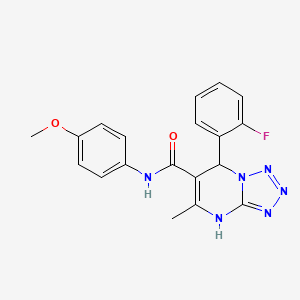 molecular formula C19H17FN6O2 B6078502 7-(2-fluorophenyl)-N-(4-methoxyphenyl)-5-methyl-4,7-dihydrotetrazolo[1,5-a]pyrimidine-6-carboxamide 