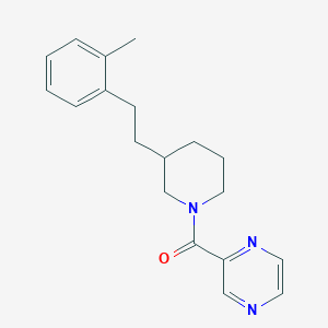 molecular formula C19H23N3O B6078522 2-({3-[2-(2-methylphenyl)ethyl]-1-piperidinyl}carbonyl)pyrazine 