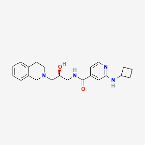 molecular formula C22H28N4O2 B607853 2-(环丁基氨基)-N-[(2s)-3-(3,4-二氢异喹啉-2(1h)-基)-2-羟丙基]吡啶-4-甲酰胺 CAS No. 1616391-87-7