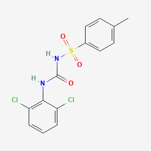 molecular formula C14H12Cl2N2O3S B6078531 N-{[(2,6-dichlorophenyl)amino]carbonyl}-4-methylbenzenesulfonamide 