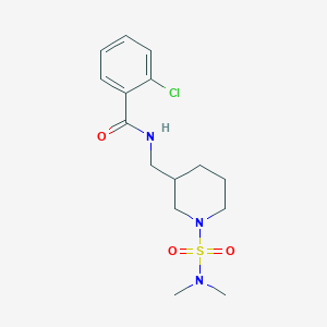 molecular formula C15H22ClN3O3S B6078542 2-chloro-N-({1-[(dimethylamino)sulfonyl]-3-piperidinyl}methyl)benzamide 