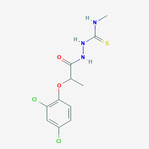 molecular formula C11H13Cl2N3O2S B6078543 2-[2-(2,4-dichlorophenoxy)propanoyl]-N-methylhydrazinecarbothioamide 