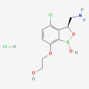 2-[[(3S)-3-(aminomethyl)-4-chloro-1-hydroxy-3H-2,1-benzoxaborol-7-yl]oxy]ethanol;hydrochloride