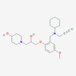 molecular formula C25H38N2O4 B6078575 1-[3-(2-{[cyclohexyl(2-propyn-1-yl)amino]methyl}-4-methoxyphenoxy)-2-hydroxypropyl]-4-piperidinol 