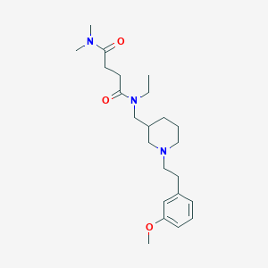 molecular formula C23H37N3O3 B6078622 N-ethyl-N-({1-[2-(3-methoxyphenyl)ethyl]-3-piperidinyl}methyl)-N',N'-dimethylsuccinamide 