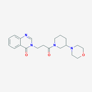 molecular formula C20H26N4O3 B6078627 3-{3-[3-(4-morpholinyl)-1-piperidinyl]-3-oxopropyl}-4(3H)-quinazolinone 