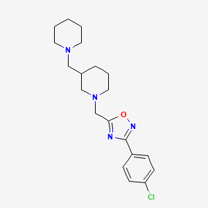 molecular formula C20H27ClN4O B6078641 1-{[3-(4-chlorophenyl)-1,2,4-oxadiazol-5-yl]methyl}-3-(1-piperidinylmethyl)piperidine 