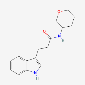3-(1H-indol-3-yl)-N-(tetrahydro-2H-pyran-3-yl)propanamide