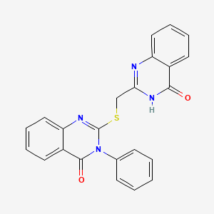 molecular formula C23H16N4O2S B6078650 2-{[(4-oxo-3,4-dihydro-2-quinazolinyl)methyl]thio}-3-phenyl-4(3H)-quinazolinone 