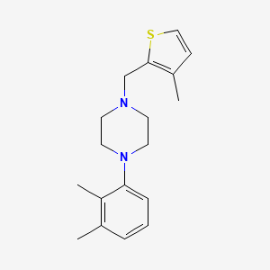 molecular formula C18H24N2S B6078700 1-(2,3-dimethylphenyl)-4-[(3-methyl-2-thienyl)methyl]piperazine 