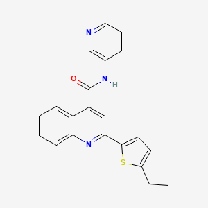 molecular formula C21H17N3OS B6078711 2-(5-ethyl-2-thienyl)-N-3-pyridinyl-4-quinolinecarboxamide 