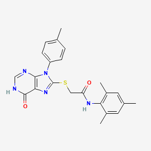 molecular formula C23H23N5O2S B6078713 N-mesityl-2-{[9-(4-methylphenyl)-6-oxo-6,9-dihydro-1H-purin-8-yl]thio}acetamide 