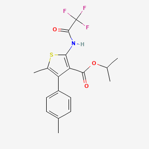 molecular formula C18H18F3NO3S B6078731 isopropyl 5-methyl-4-(4-methylphenyl)-2-[(trifluoroacetyl)amino]-3-thiophenecarboxylate 