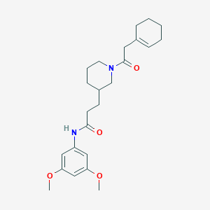 molecular formula C24H34N2O4 B6078743 3-[1-(1-cyclohexen-1-ylacetyl)-3-piperidinyl]-N-(3,5-dimethoxyphenyl)propanamide 