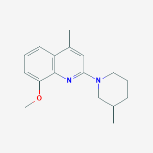 molecular formula C17H22N2O B6078778 8-methoxy-4-methyl-2-(3-methyl-1-piperidinyl)quinoline 