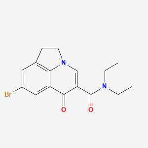 molecular formula C16H17BrN2O2 B6078788 8-bromo-N,N-diethyl-6-oxo-1,2-dihydro-6H-pyrrolo[3,2,1-ij]quinoline-5-carboxamide 