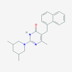 molecular formula C23H27N3O B6078802 2-(3,5-dimethyl-1-piperidinyl)-6-methyl-5-(1-naphthylmethyl)-4(3H)-pyrimidinone 