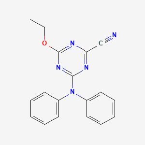 molecular formula C18H15N5O B6078815 4-(diphenylamino)-6-ethoxy-1,3,5-triazine-2-carbonitrile 