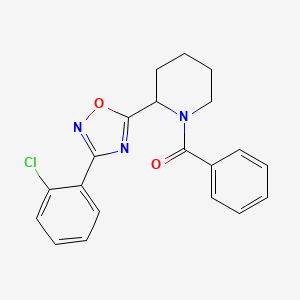 molecular formula C20H18ClN3O2 B6078877 1-benzoyl-2-[3-(2-chlorophenyl)-1,2,4-oxadiazol-5-yl]piperidine 