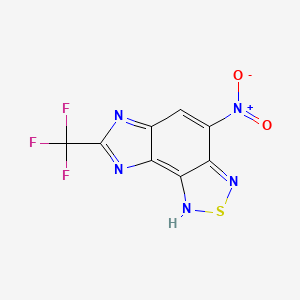 molecular formula C8H2F3N5O2S B6078883 4-nitro-7-(trifluoromethyl)-8H-imidazo[4,5-e][2,1,3]benzothiadiazole 