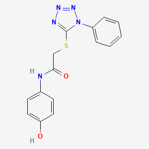 molecular formula C15H13N5O2S B6078904 N-(4-hydroxyphenyl)-2-[(1-phenyl-1H-tetrazol-5-yl)thio]acetamide 