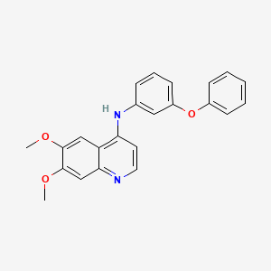 molecular formula C23H20N2O3 B607892 6,7-dimethoxy-N-(3-phenoxyphenyl)quinolin-4-amine CAS No. 790186-68-4