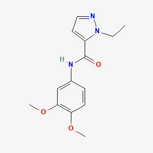 molecular formula C14H17N3O3 B6078961 N-(3,4-dimethoxyphenyl)-1-ethyl-1H-pyrazole-5-carboxamide 