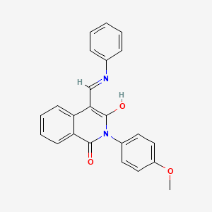 molecular formula C23H18N2O3 B6078996 4-(anilinomethylene)-2-(4-methoxyphenyl)-1,3(2H,4H)-isoquinolinedione 