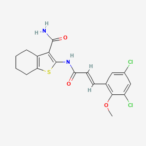 2-{[3-(3,5-dichloro-2-methoxyphenyl)acryloyl]amino}-4,5,6,7-tetrahydro-1-benzothiophene-3-carboxamide