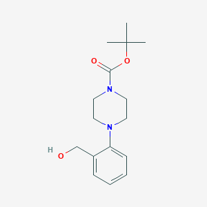 molecular formula C16H24N2O3 B060790 4-[2-(羟甲基)苯基]哌嗪-1-羧酸叔丁酯 CAS No. 179250-28-3