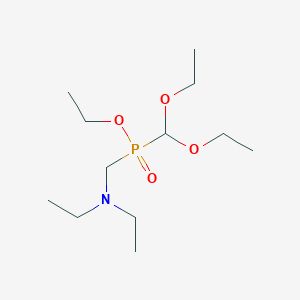 molecular formula C12H28NO4P B6079007 ethyl (diethoxymethyl)[(diethylamino)methyl]phosphinate 