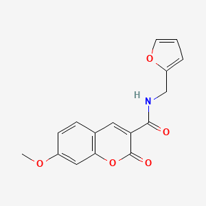 molecular formula C16H13NO5 B6079017 N-(2-furylmethyl)-7-methoxy-2-oxo-2H-chromene-3-carboxamide 