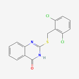 molecular formula C15H10Cl2N2OS B6079024 2-[(2,6-dichlorobenzyl)thio]-4(3H)-quinazolinone 