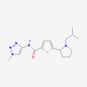 molecular formula C16H23N5OS B6079059 5-(1-isobutyl-2-pyrrolidinyl)-N-(1-methyl-1H-1,2,3-triazol-4-yl)-2-thiophenecarboxamide trifluoroacetate 