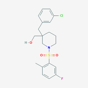 molecular formula C20H23ClFNO3S B6079064 {3-(3-chlorobenzyl)-1-[(5-fluoro-2-methylphenyl)sulfonyl]-3-piperidinyl}methanol 