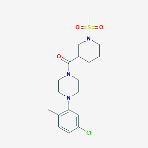 molecular formula C18H26ClN3O3S B6079065 1-(5-chloro-2-methylphenyl)-4-{[1-(methylsulfonyl)-3-piperidinyl]carbonyl}piperazine 