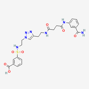 3-[2-[4-[2-[[4-[(3-Aminocarbonylphenyl)amino]-4-Oxidanylidene-Butanoyl]amino]ethyl]-1,2,3-Triazol-1-Yl]ethylsulfamoyl]benzoic Acid