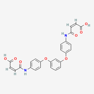 (Z)-4-[4-[3-[4-[[(Z)-3-Carboxyprop-2-enoyl]amino]phenoxy]phenoxy]anilino]-4-oxobut-2-enoic acid