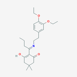 2-(1-{[2-(3,4-diethoxyphenyl)ethyl]amino}butylidene)-5,5-dimethylcyclohexane-1,3-dione