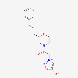 molecular formula C17H21N3O4 B6079094 3-{2-oxo-2-[2-(3-phenylpropyl)-4-morpholinyl]ethyl}-1,2,3-oxadiazol-3-ium-5-olate 