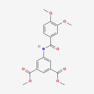 molecular formula C19H19NO7 B6079112 dimethyl 5-[(3,4-dimethoxybenzoyl)amino]isophthalate CAS No. 349398-89-6
