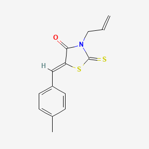 molecular formula C14H13NOS2 B6079125 3-allyl-5-(4-methylbenzylidene)-2-thioxo-1,3-thiazolidin-4-one 