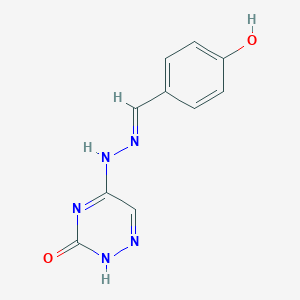 4-hydroxybenzaldehyde (3-oxo-2,3-dihydro-1,2,4-triazin-5-yl)hydrazone