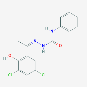 molecular formula C15H13Cl2N3O2 B6079147 1-(3,5-dichloro-2-hydroxyphenyl)-1-ethanone N-phenylsemicarbazone 