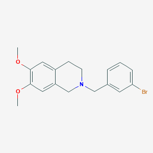 molecular formula C18H20BrNO2 B6079163 2-(3-bromobenzyl)-6,7-dimethoxy-1,2,3,4-tetrahydroisoquinoline 